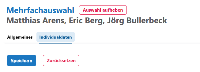 Gruppenprozessmodus aktiviert, speichern, zurücksetzen ider beenden