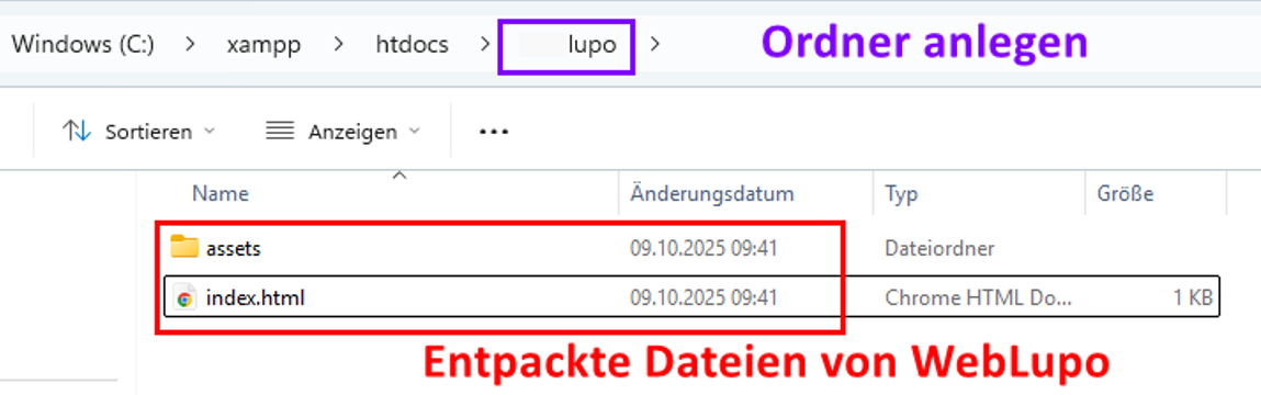 lupo-Ordner erstellen