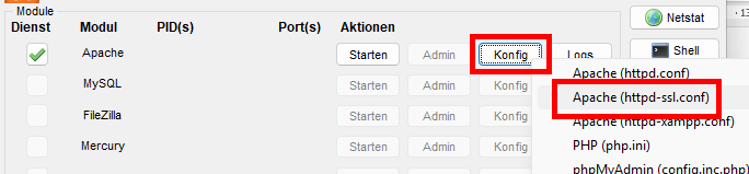Portänderung für https