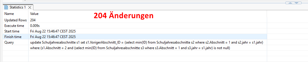 Tabelle Schuljahresabschnitte