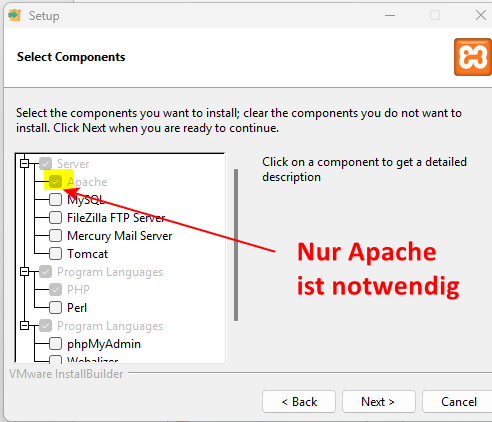 Installation von XAMPP