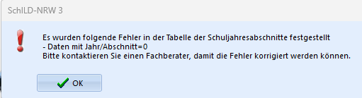 Warnung beim Programmstart