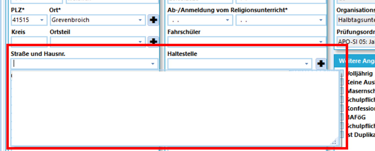 Leerer Straßenkatalog