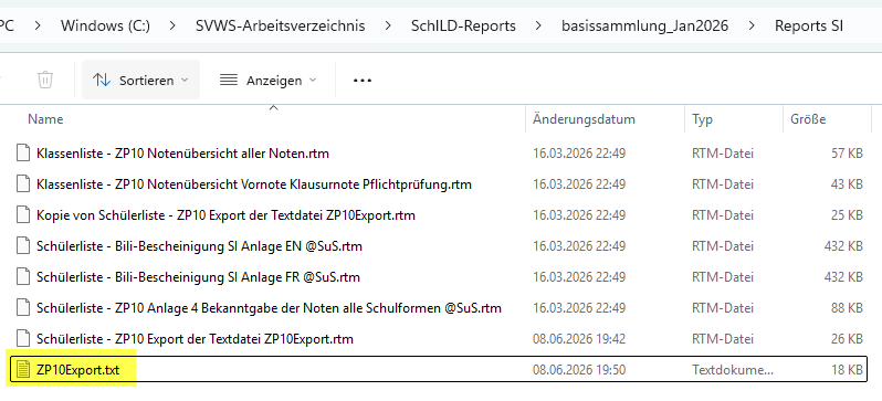 Exportdatei