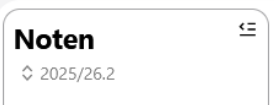 SVWS-Client: App "Noten" - "Halbjahr" auswählen