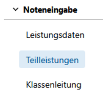 SVWS-Client: App "Noten" - "TL" auswählen