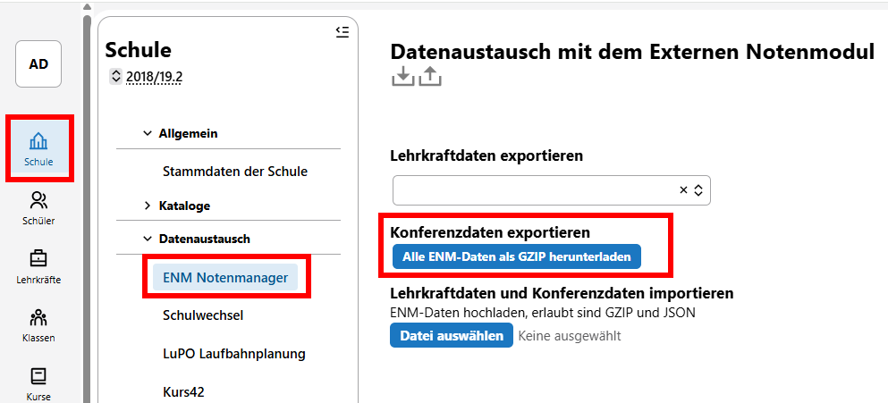 Konferenzdaten exportieren