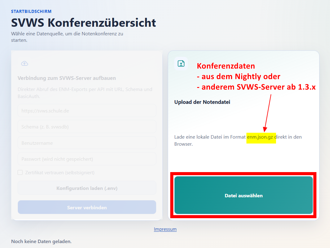 Öffnen der Konferenzdatei